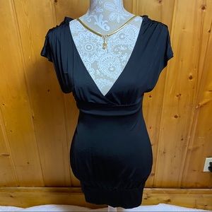 Guess silky black mini dress, size Small